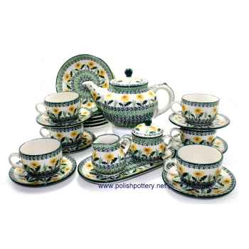 Serwis kawowo herbaciany dla 6 osób dek. 2257X Czarny Koń